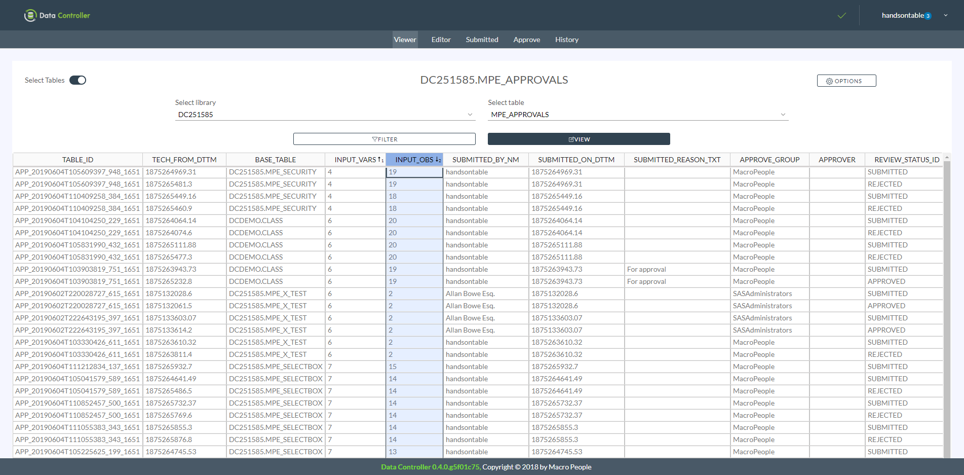 Datacontroller tool